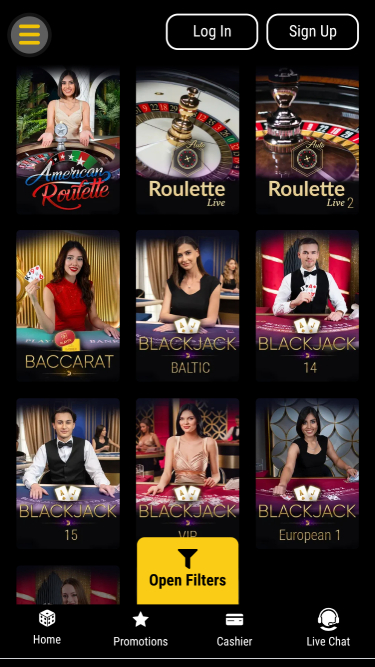 Jupiter Club Casino Mobile live dealer