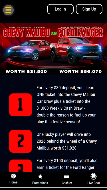 Jupiter Club Casino Mobile Win a Car