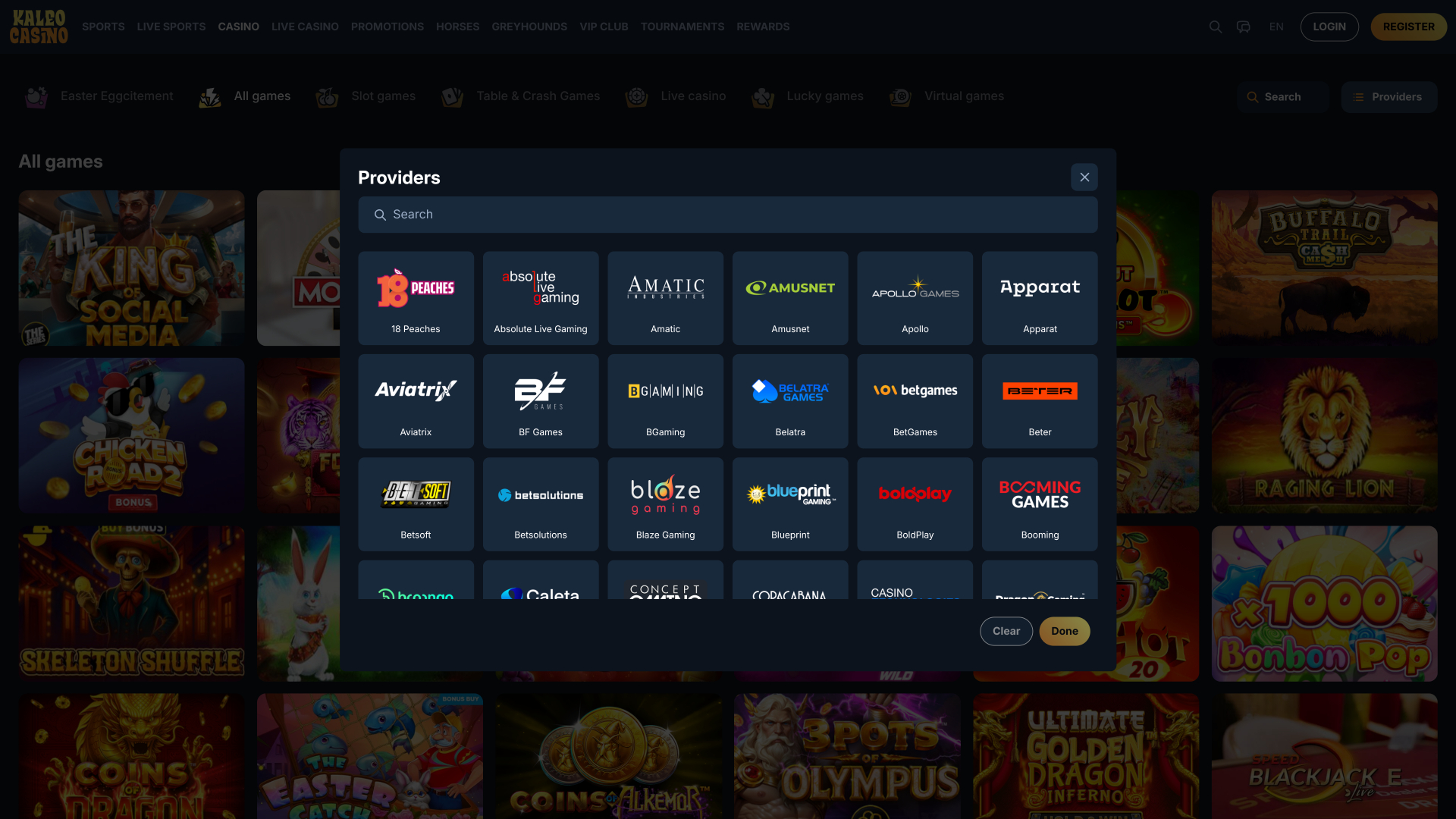 Kaleo Casino Game Developers