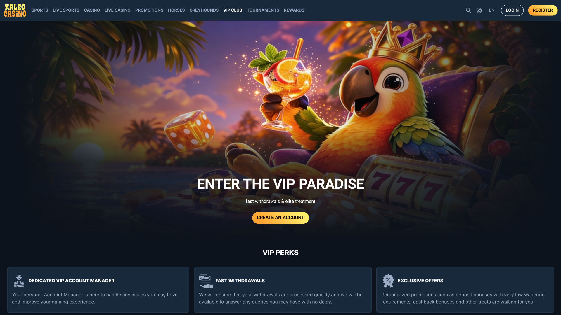 Kaleo Casino VIP Program