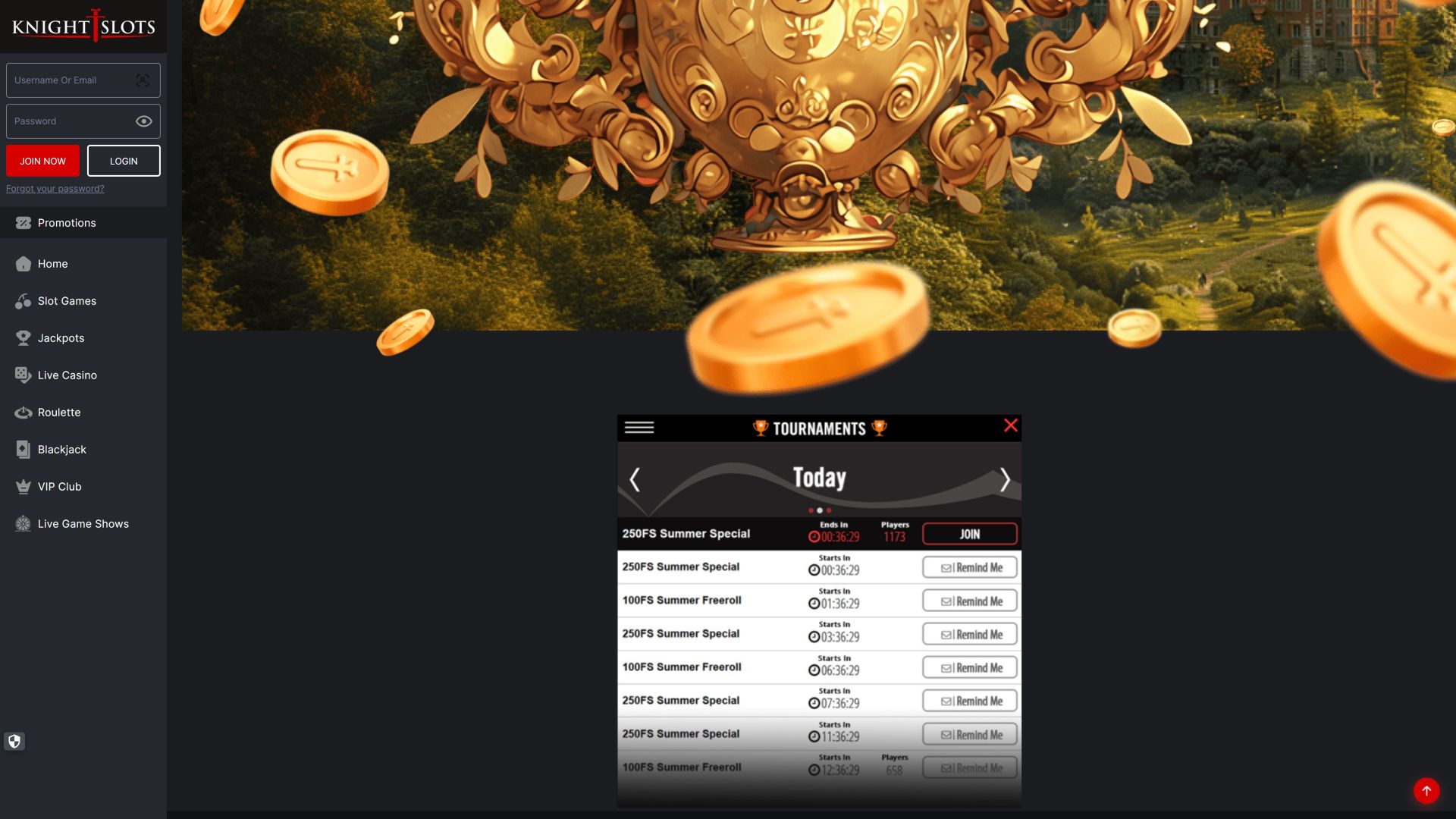Knightslots Desktop Tournaments