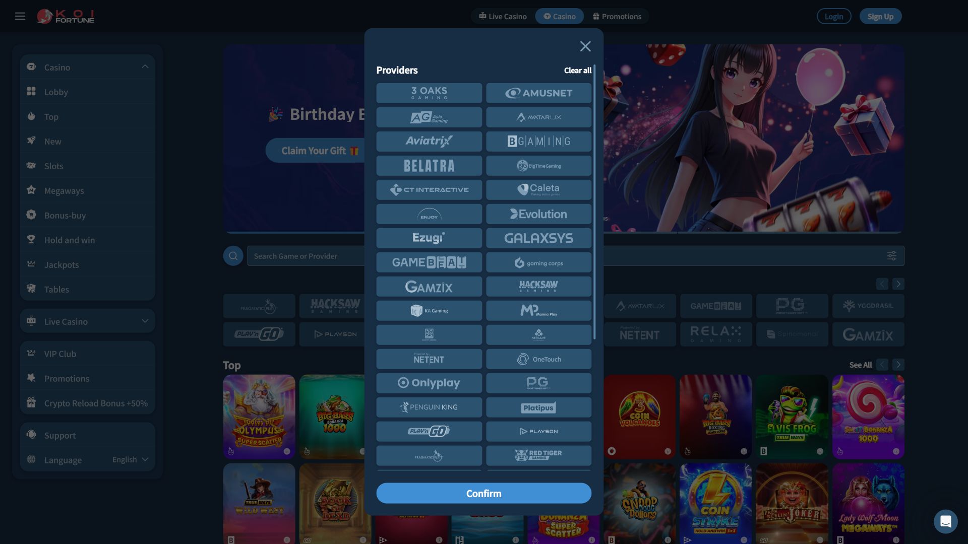 KoiFortune Casino Desktop Game Developers