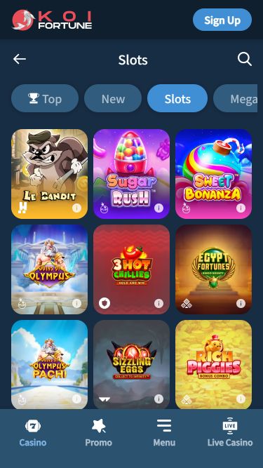 KoiFortune Casino Mobile Games