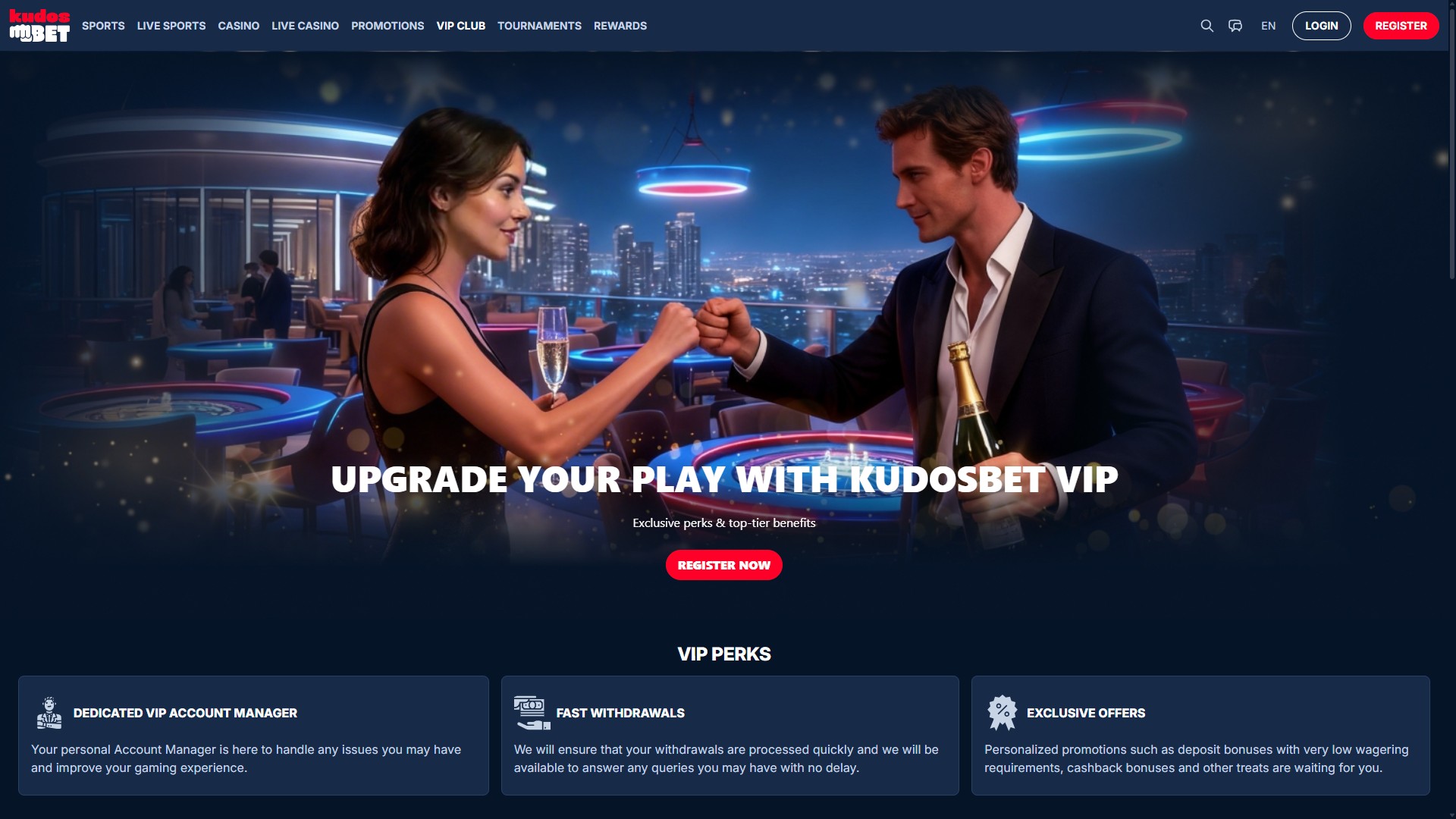 Kudosbet Casino Desktop VIP Program