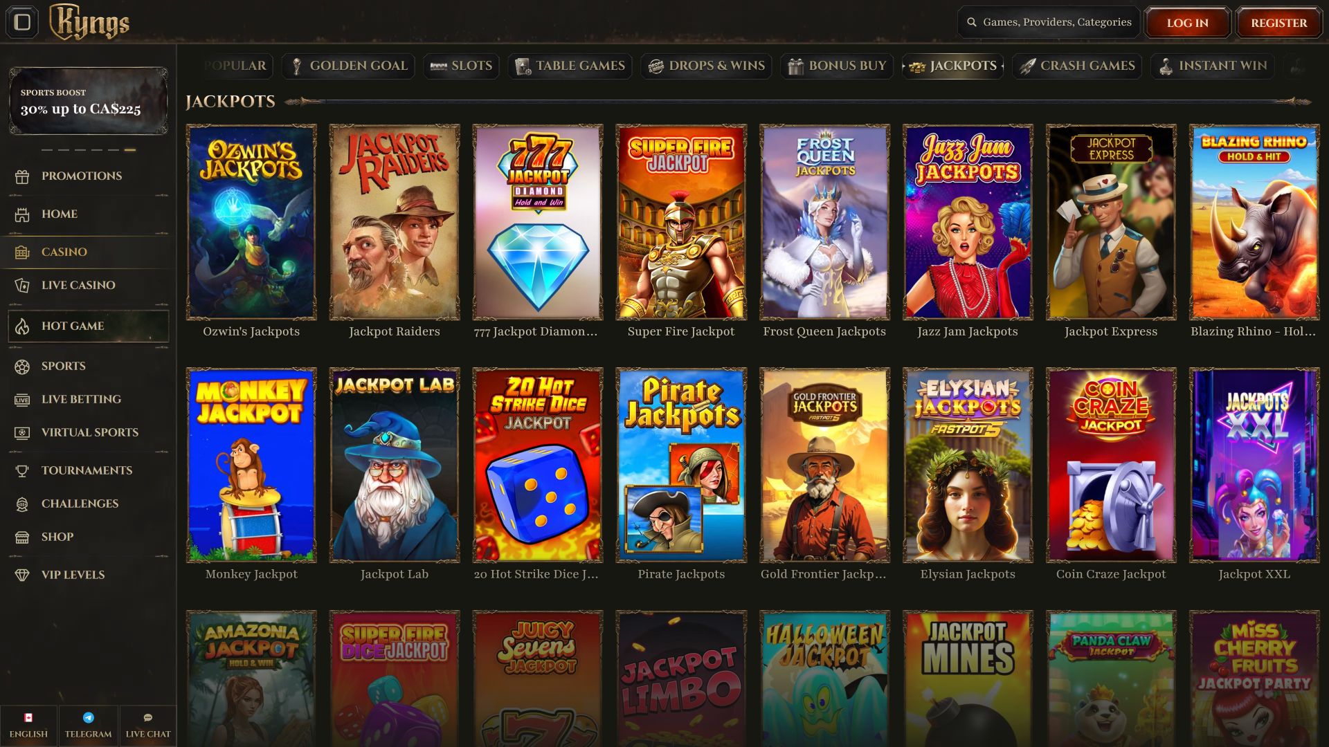 Kyngs Casino Desktop Jackpot