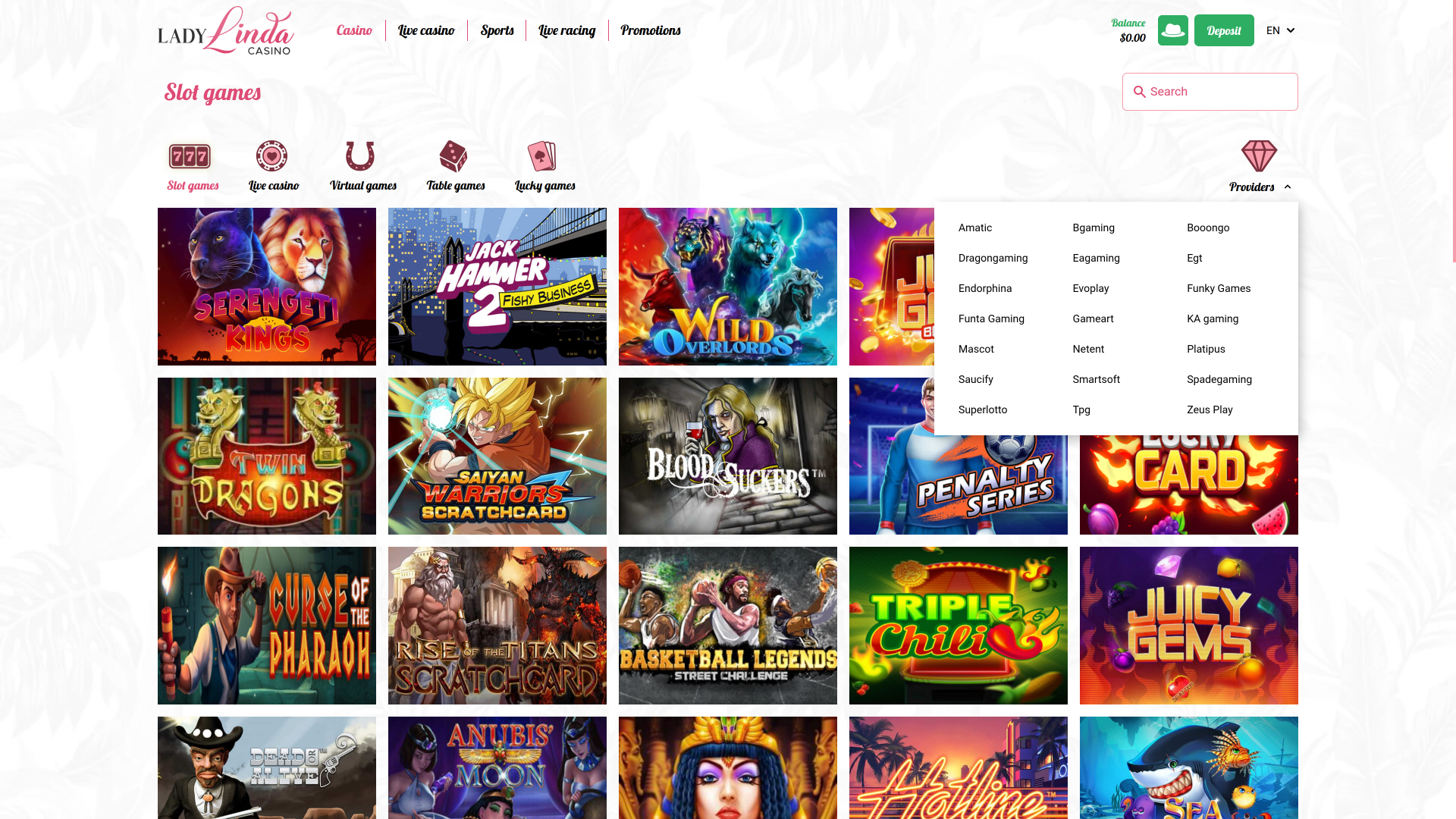 Lady Linda Casino Desktop Game Developers