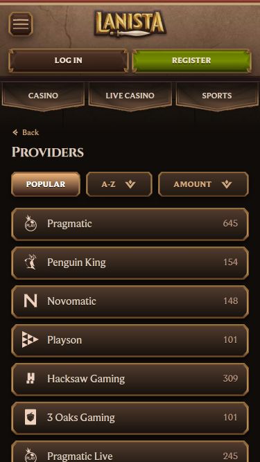 Lanista Casino Mobile Game Developers