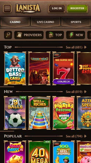 Lanista Casino Mobile Games
