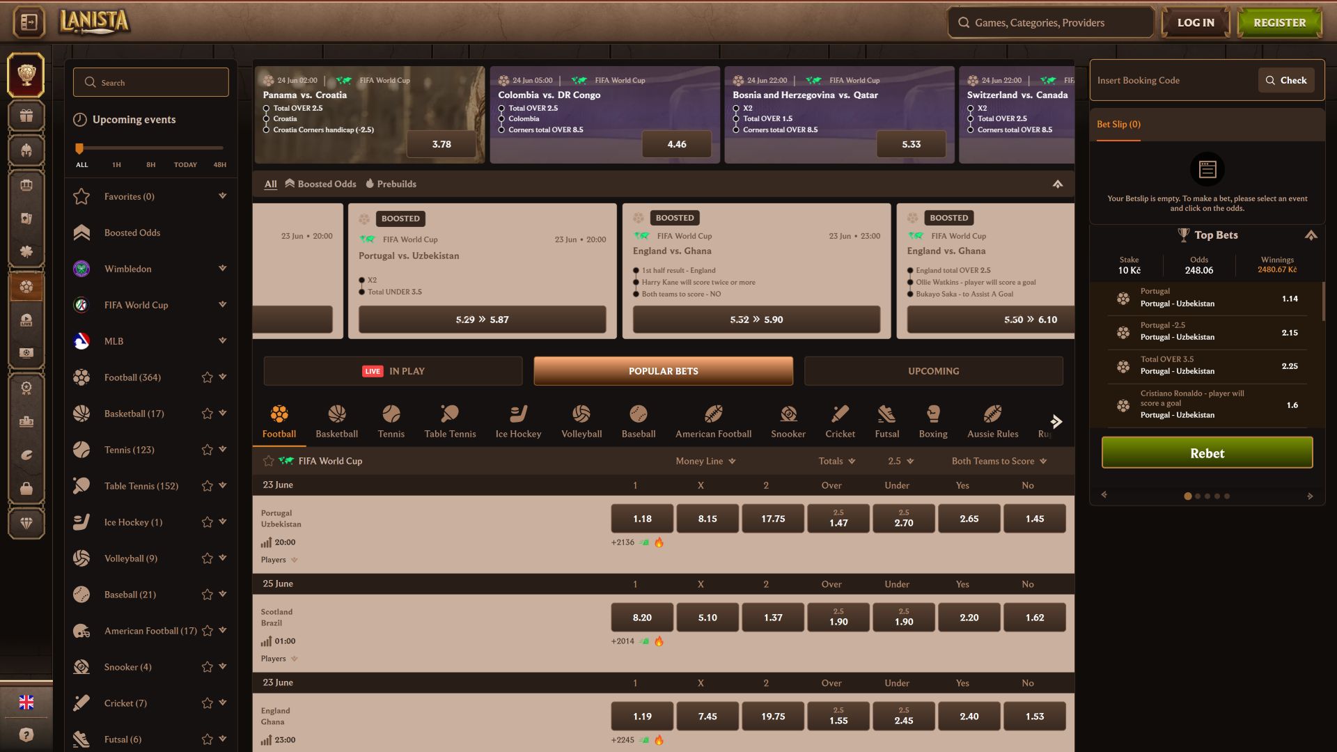 Lanista Casino Desktop Sports