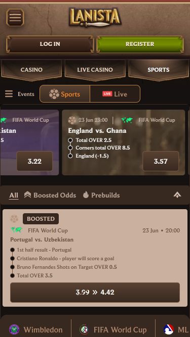 Lanista Casino Mobile Sports