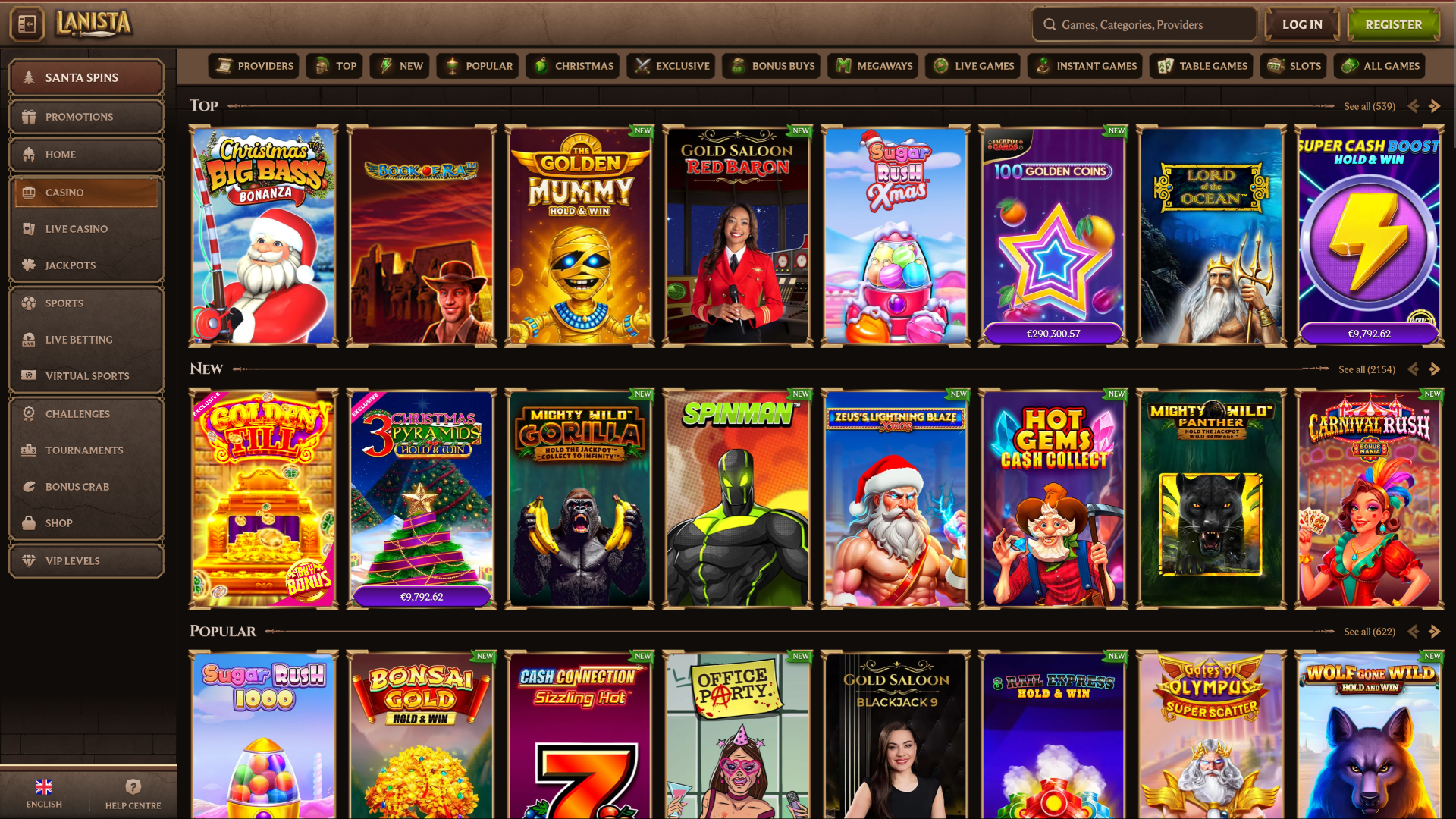 Lanista Casino Games