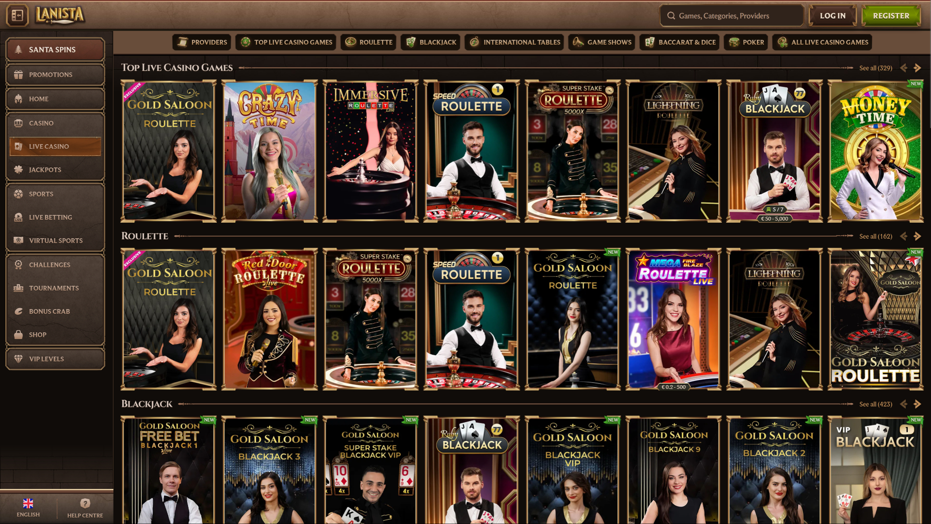 Lanista Casino Live Dealer