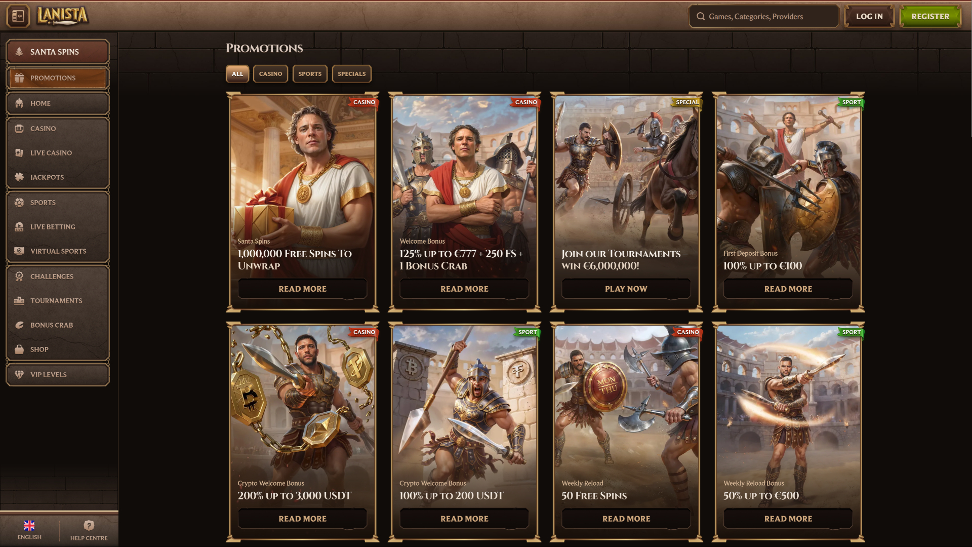 Lanista Casino Promotions