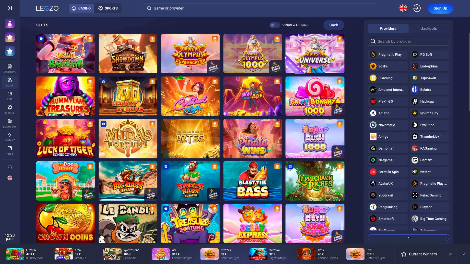 Legzo Casino Desktop Game Developers