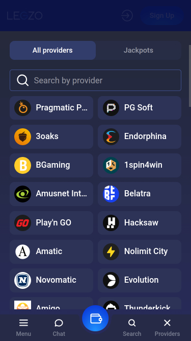 Legzo Casino Mobile Game Developers