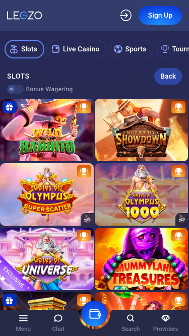 Legzo Casino Mobile Games