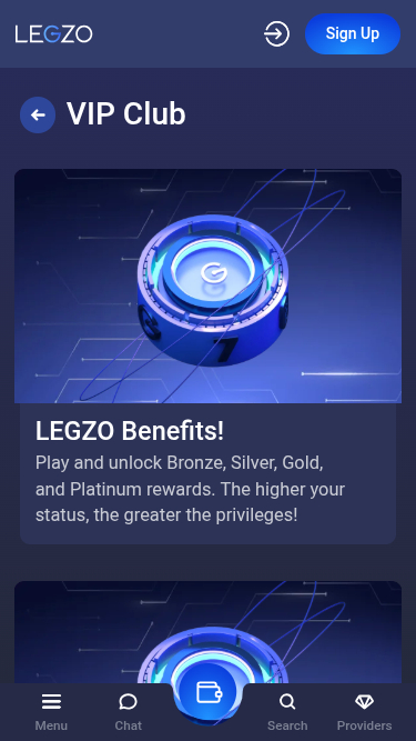 Legzo Casino Mobile VIP Program