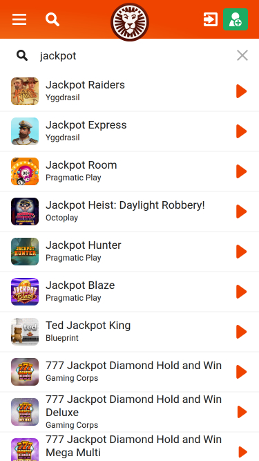 LeoVegas Casino Mobile Jackpot