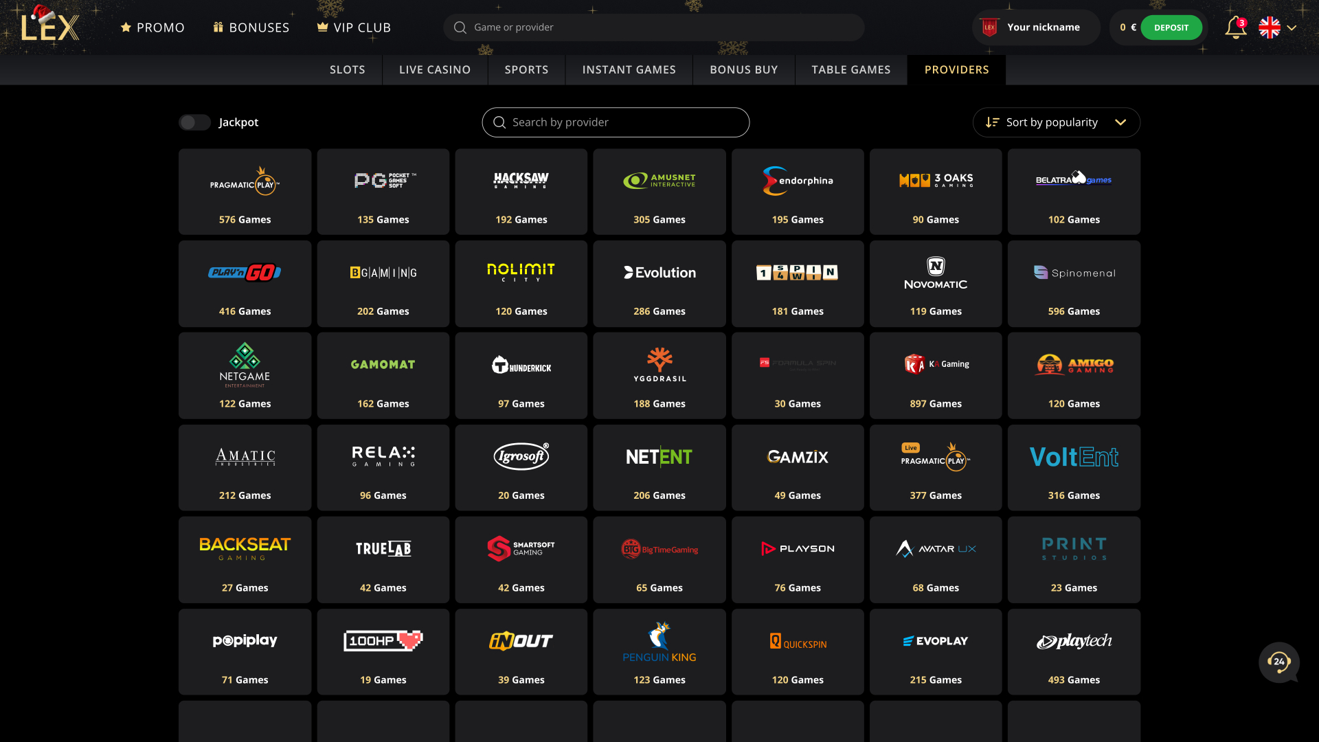 Lex Casino Desktop Game Developers