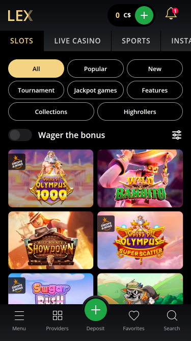 Lex Casino Mobile Games