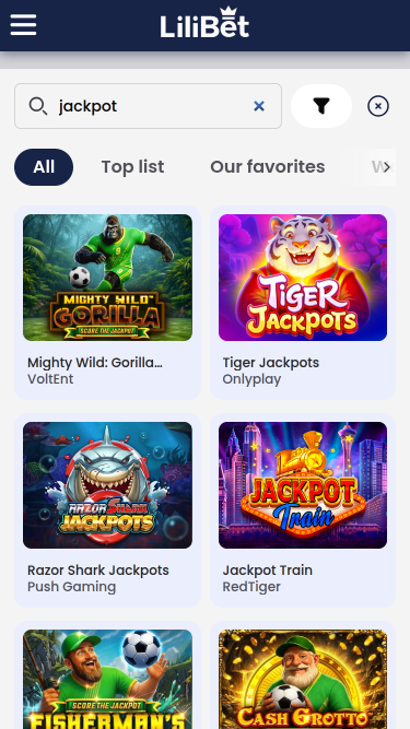 Lilibet Casino Mobile Jackpot