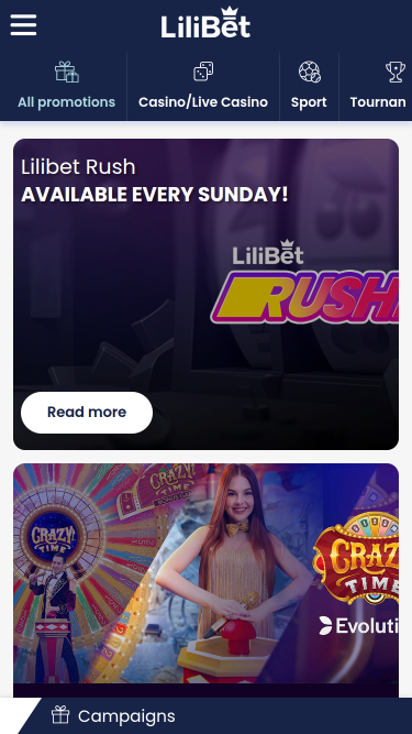 Lilibet Casino Mobile Promotions