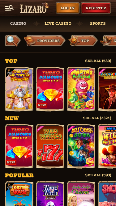 Lizaro Casino Games