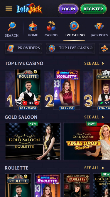  LolaJack Casino Live Dealer