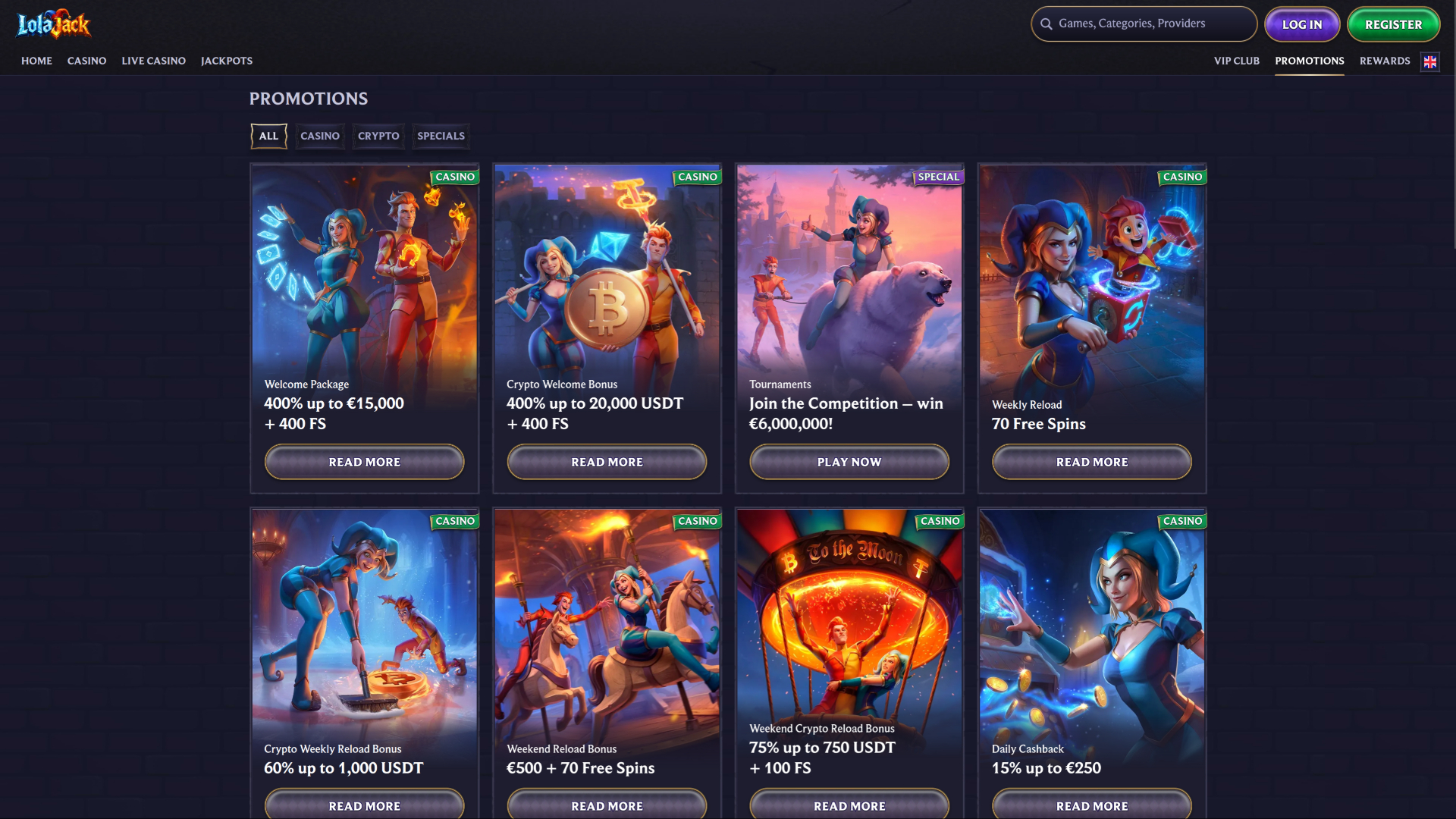 LolaJack Casino Promotions