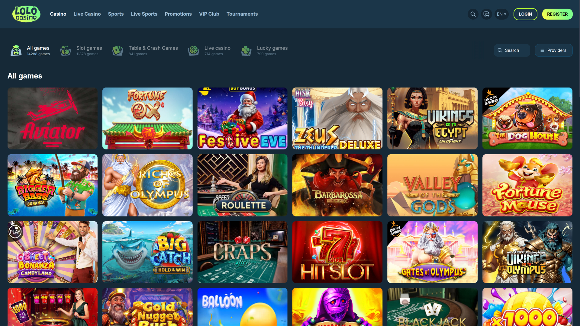 Lolo Casino Games