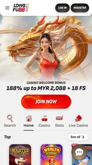 LongFu88 Casino Mobile Homepage
