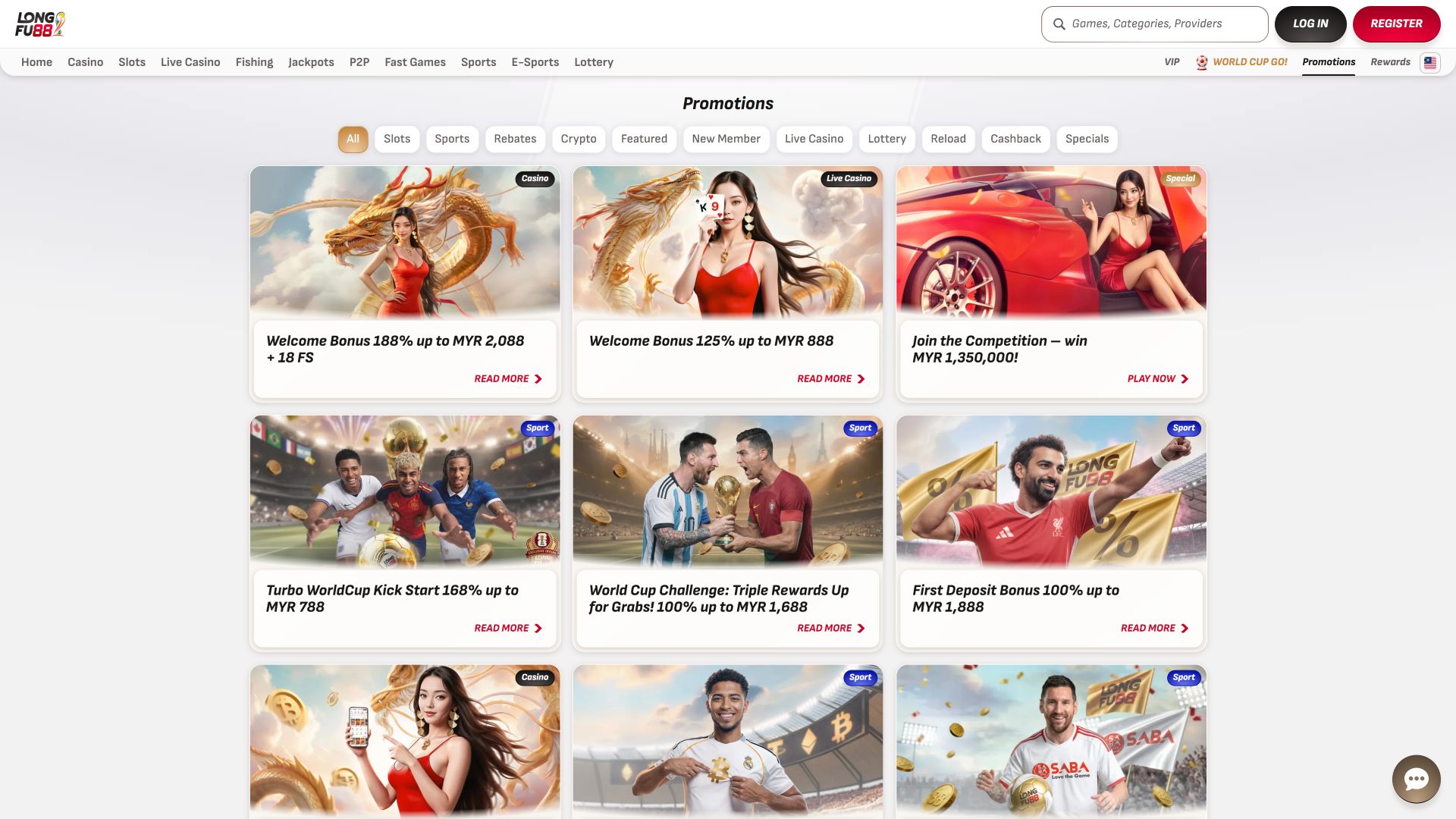 LongFu88 Casino Desktop Promotions
