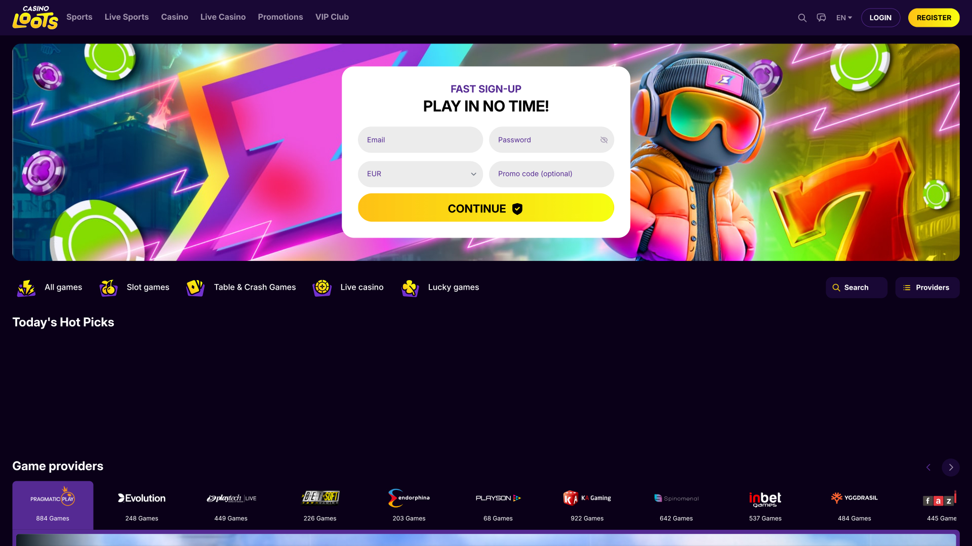 Casino Loots Homepage