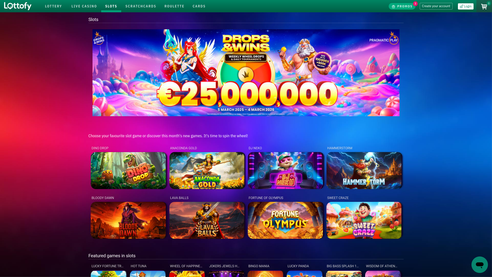 Lottofy Casino Desktop Games