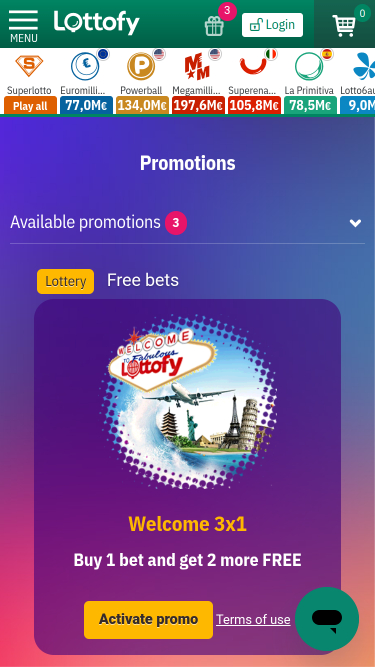 Lottofy Casino Mobile Promotions