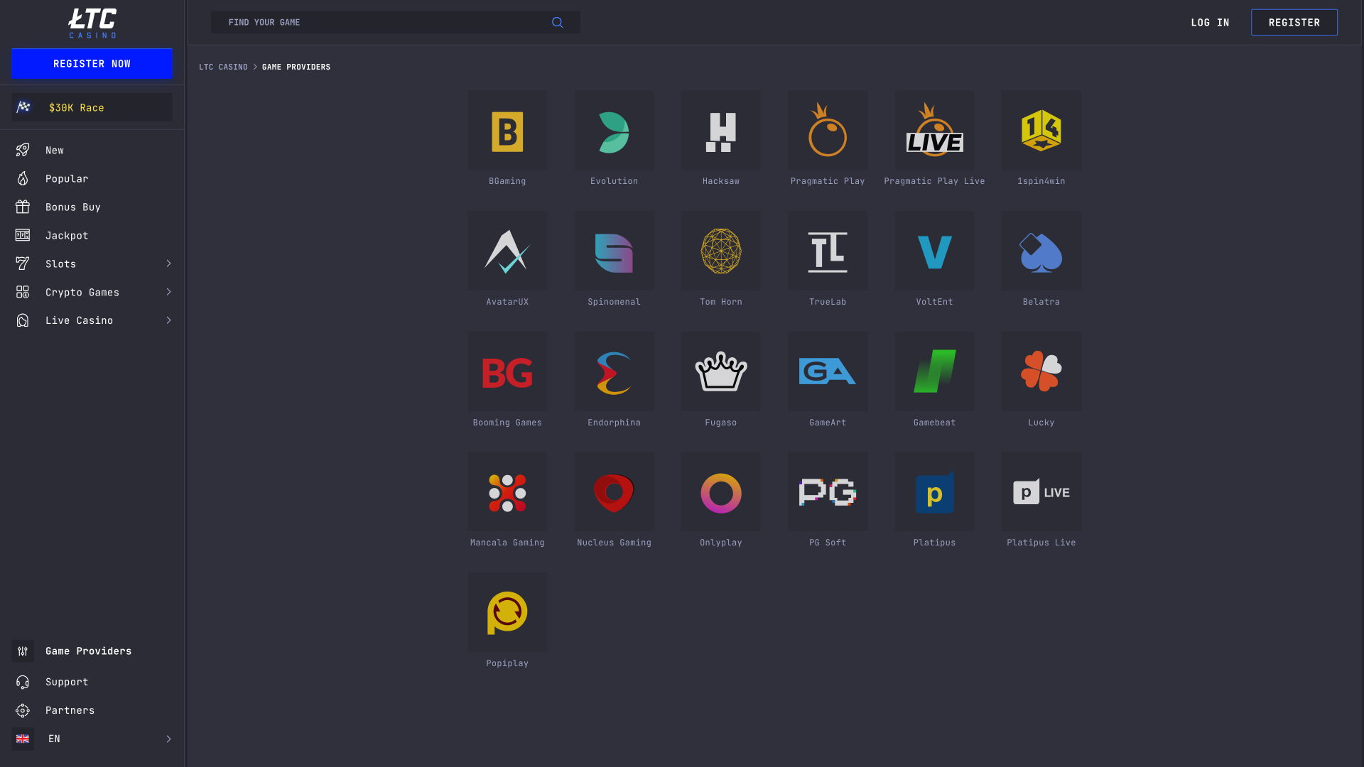 LTC Casino Desktop Game Developers