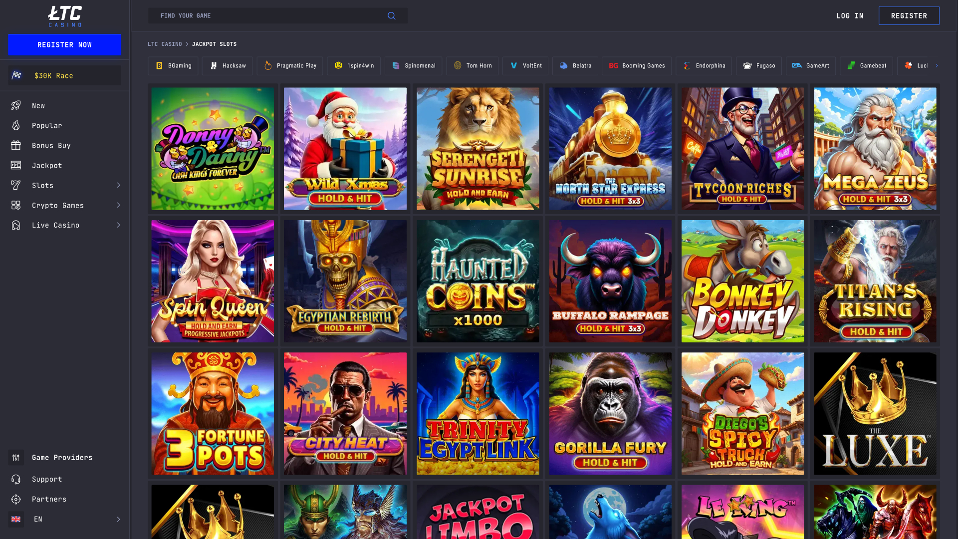 LTC Casino Desktop Jackpot