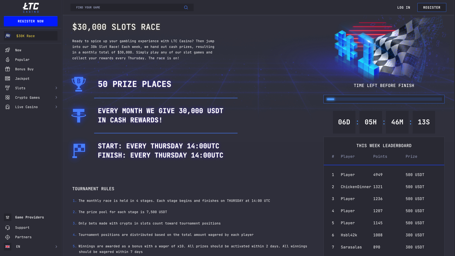 LTC Casino Desktop Promotions