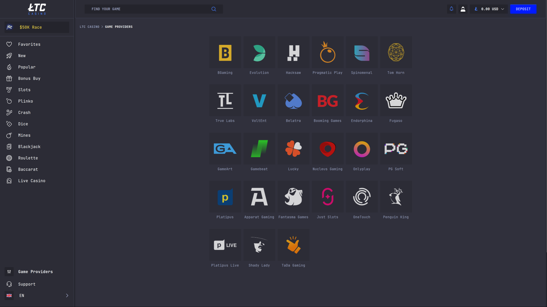 LTC Casino Desktop Game Developers