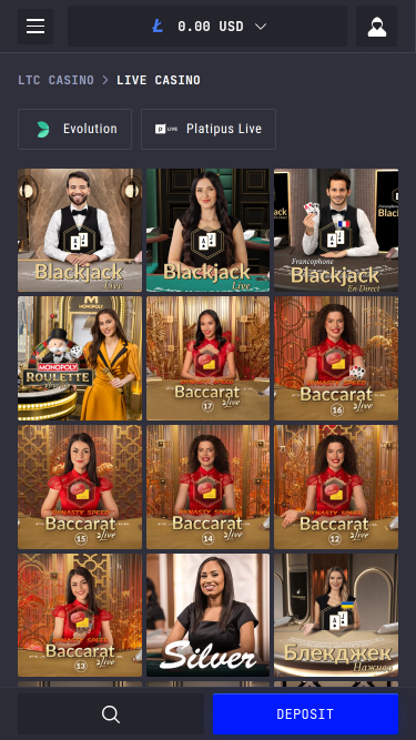 LTC Casino Mobile Live Dealer