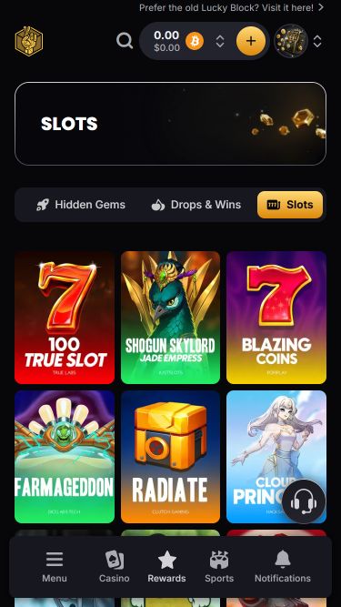 Lucky Block Casino Mobile Games