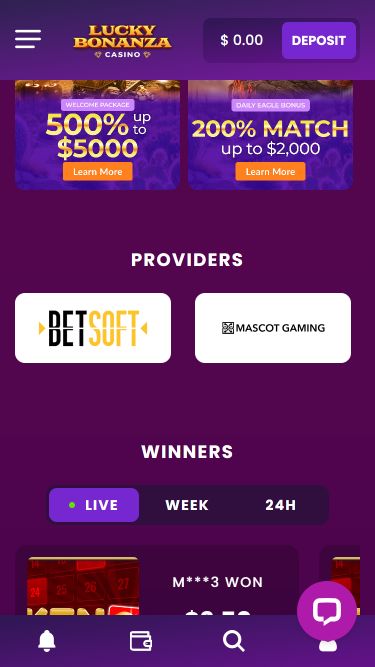Lucky Bonanza Casino Mobile Game Developers