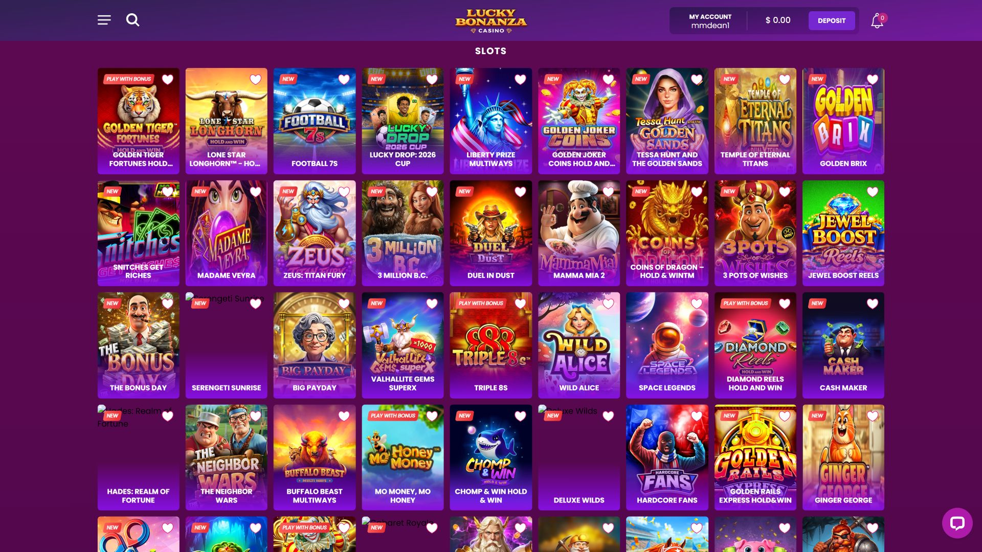 Lucky Bonanza Casino Desktop Games