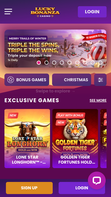 Buffalo Casino Mobile Homepage