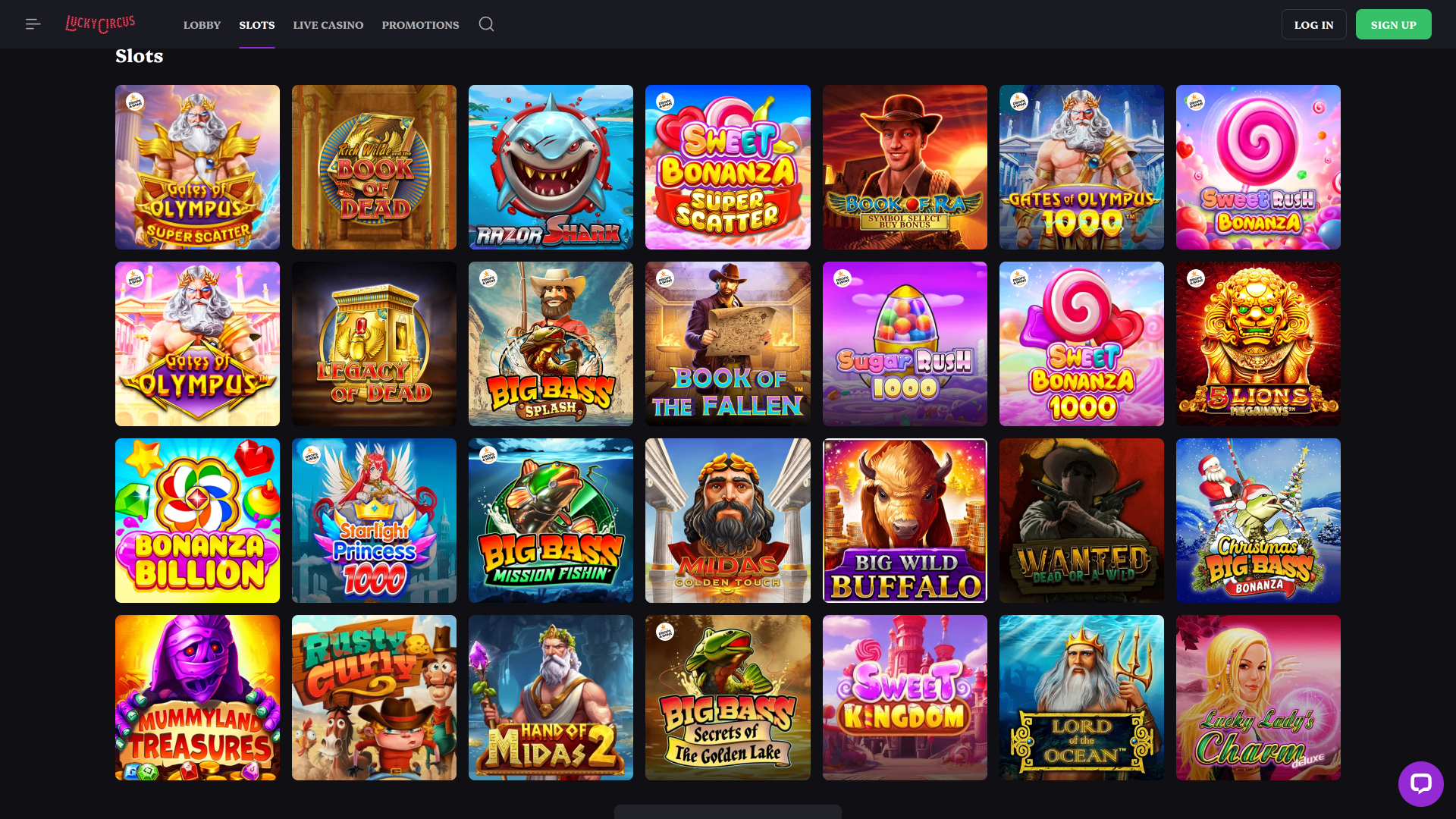 Lucky Circus Casino Desktop Games