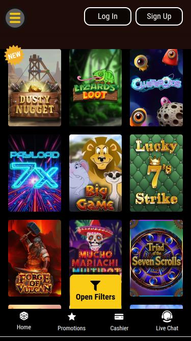 Lucky Creek Casino Mobile Games