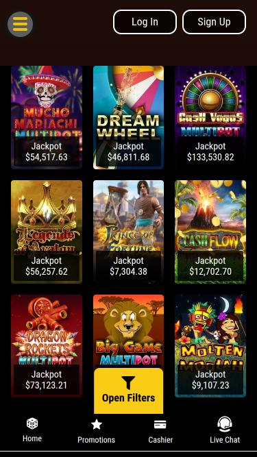 Lucky Creek Casino Mobile Jackpot 