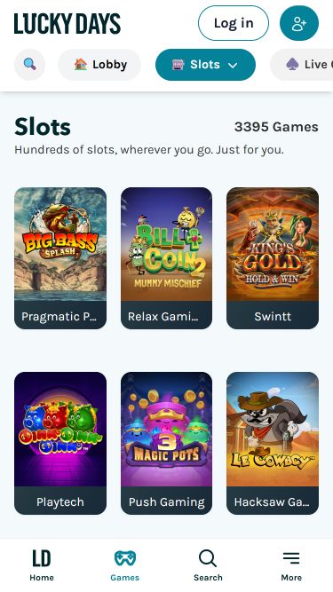 Lucky Days Casino Mobile Games