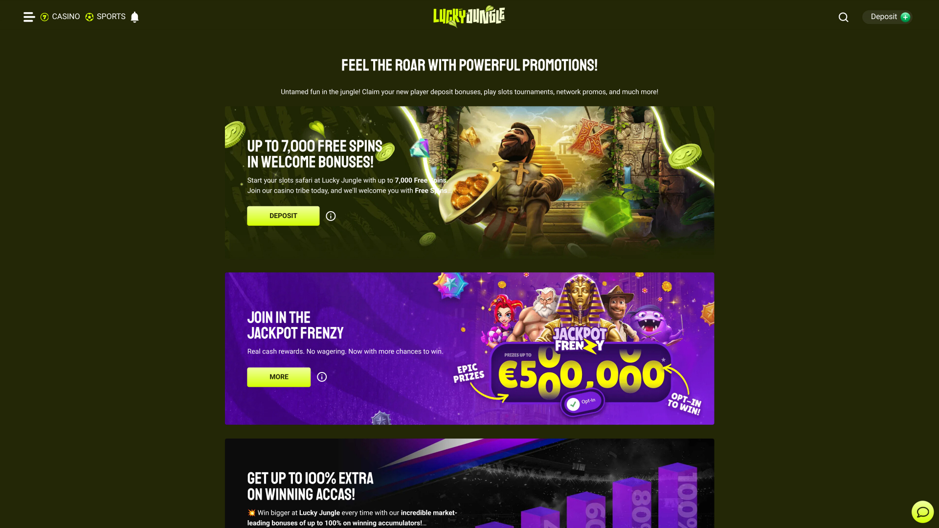 Lucky Jungle Desktop Promotions