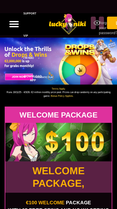 Lucky Niki Casino Mobile Promotions